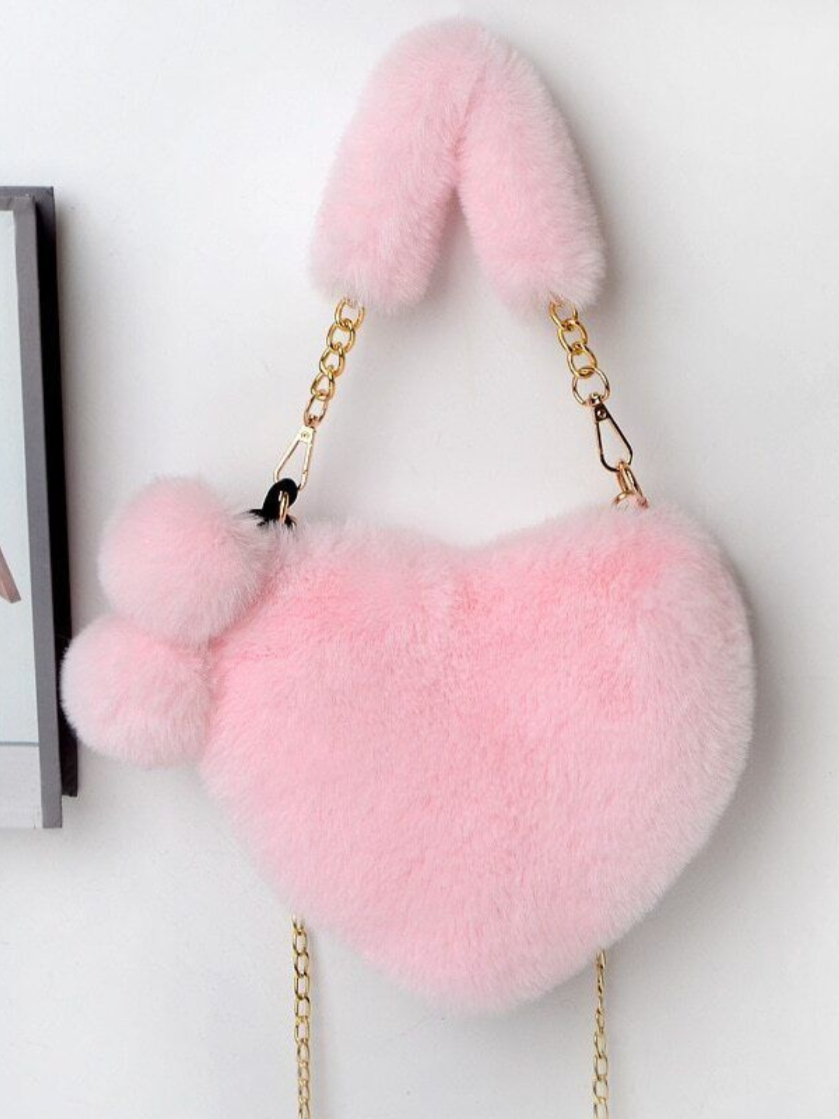 Girls Fashion Accessories | Faux Fur Heart Purse | Mia Belle Girls