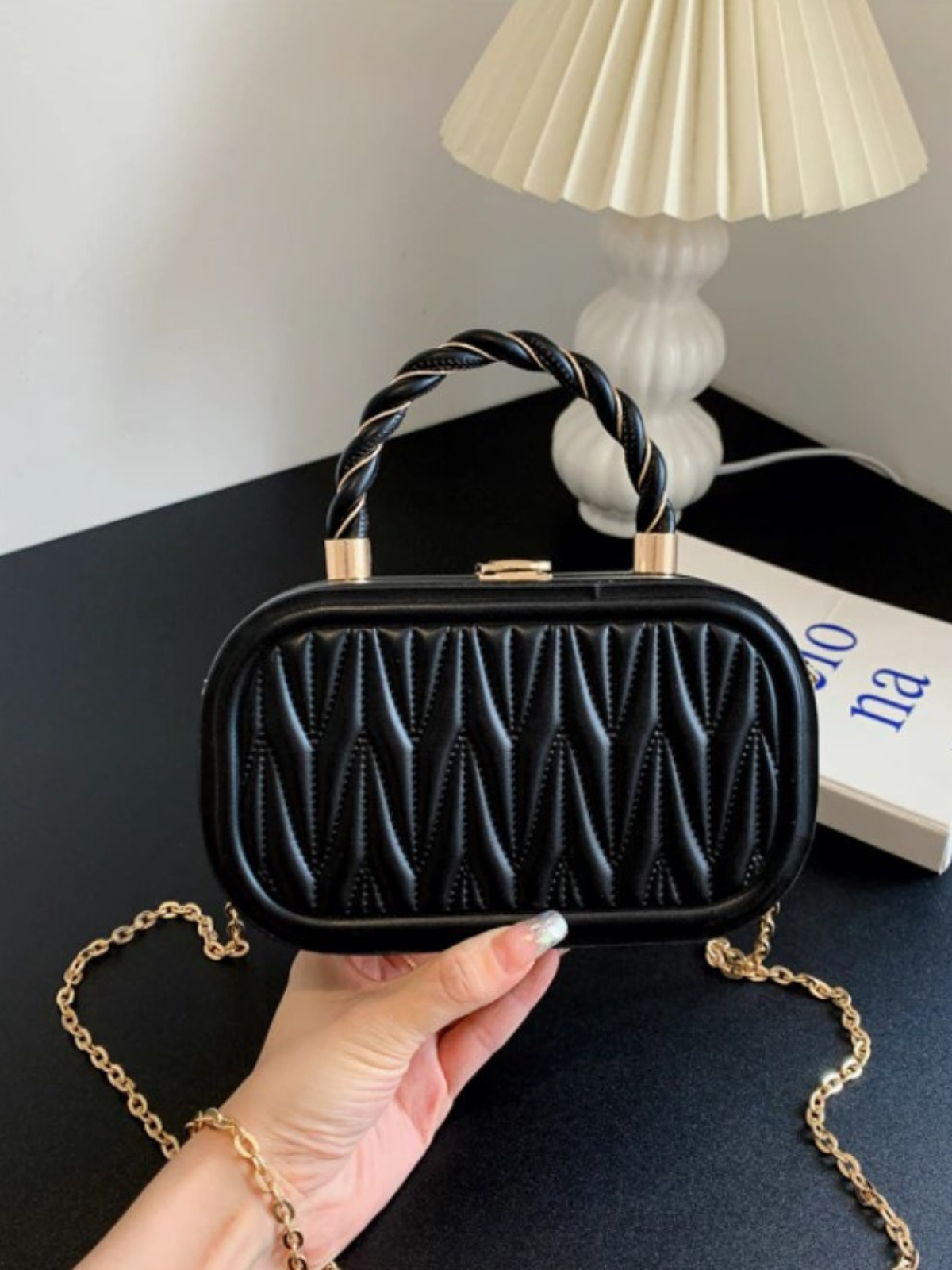 Mia Belle Girls Ruched Leather Box Bag | Girls Accessories