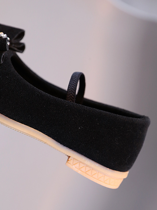 Shoes By Liv & Mia | Velvet Rhinestone Bow Flats - Mia Belle Girls
