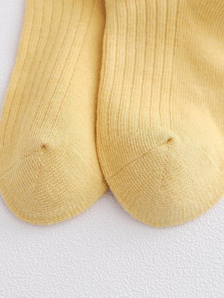Girls Plaid Little Bow Socks