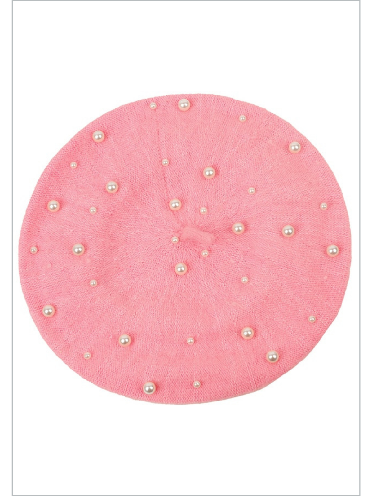 Mia Belle Girls Pearl-Embellished Wool Beret | Girls Accessories