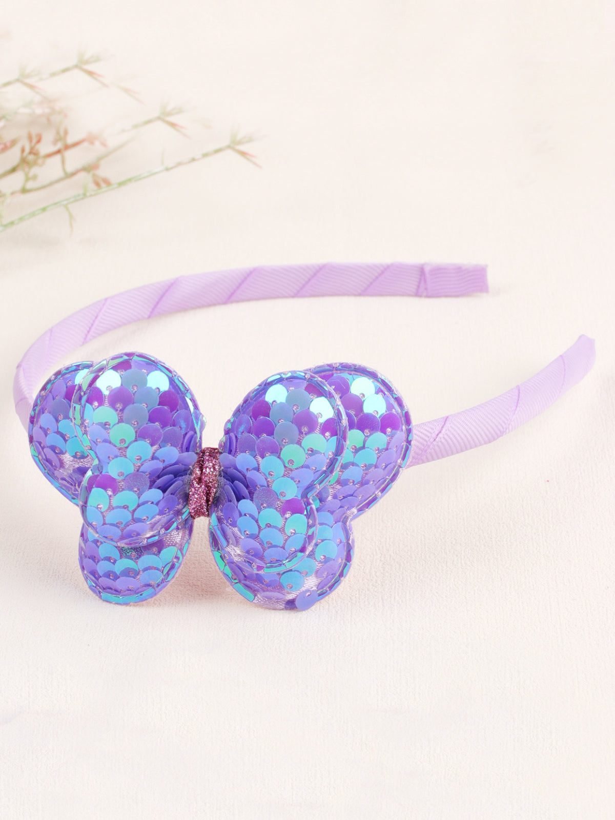 Flutter And Sparkle Butterfly Sequin Headband