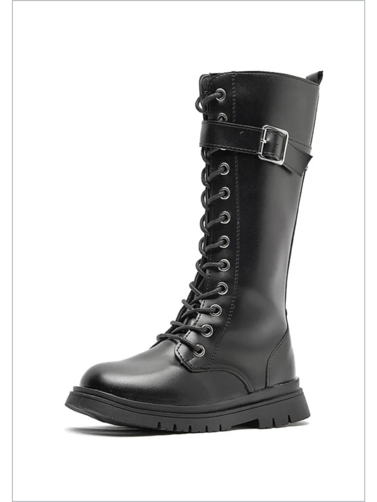 Girls Knee-High Combat Boots