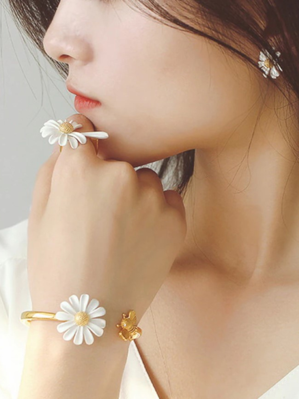 Mia Belle Girls Daisy Flower Ring | Girls Accessories