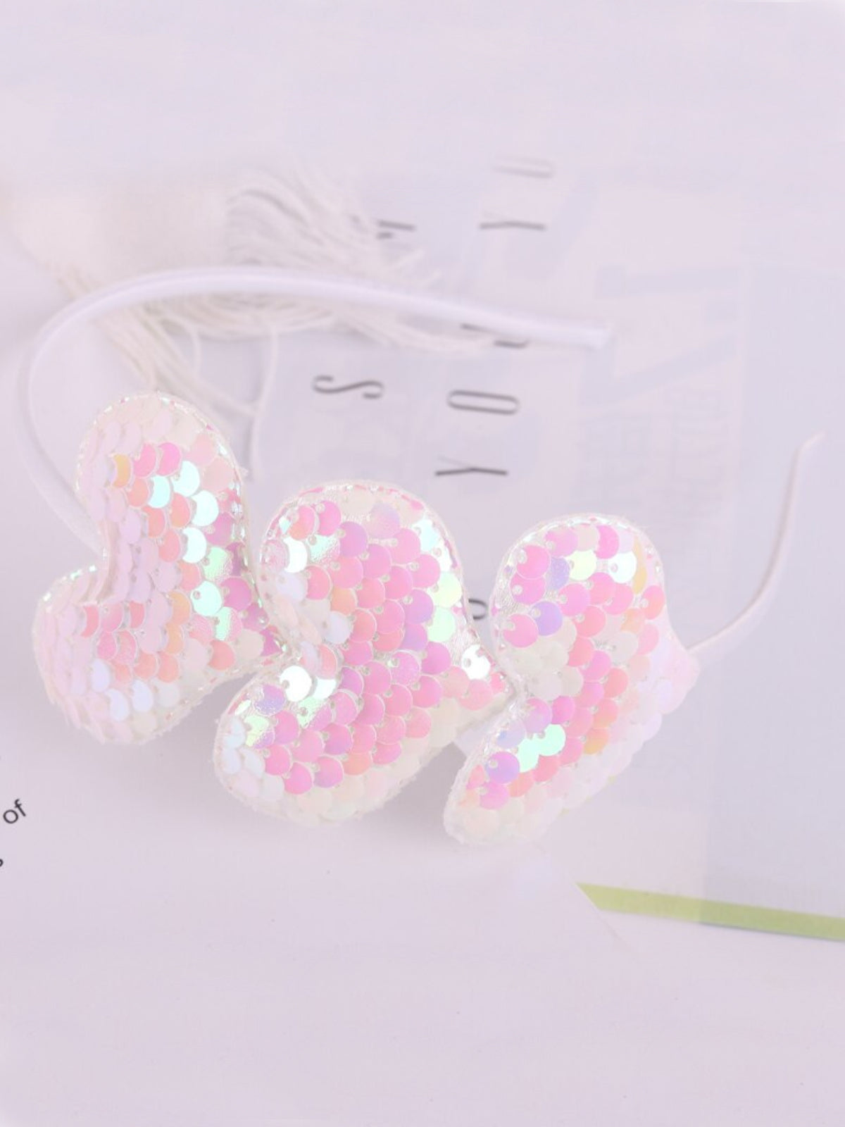 Mia Belle Girls Sequin Hearts Headband | Girls Accessories