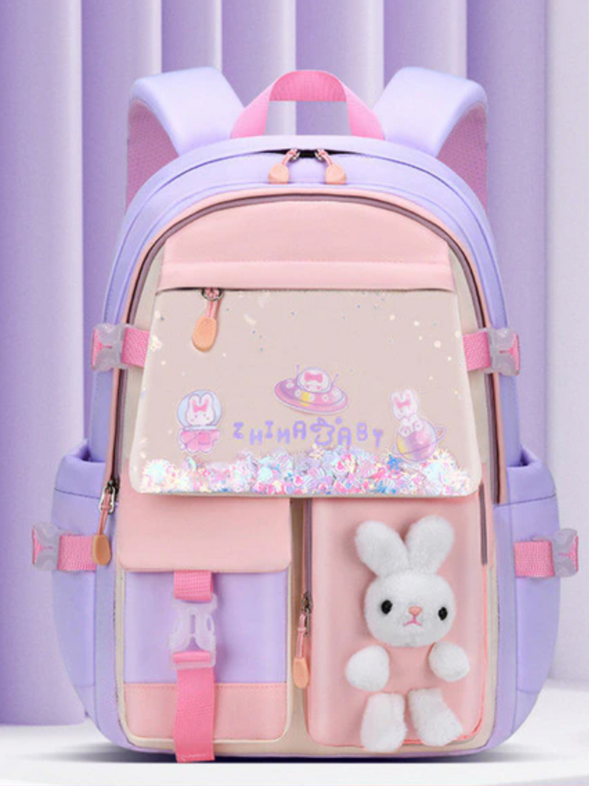 Back To School Accessories | Pastel Bunny Backpack | Mia Belle Girls
