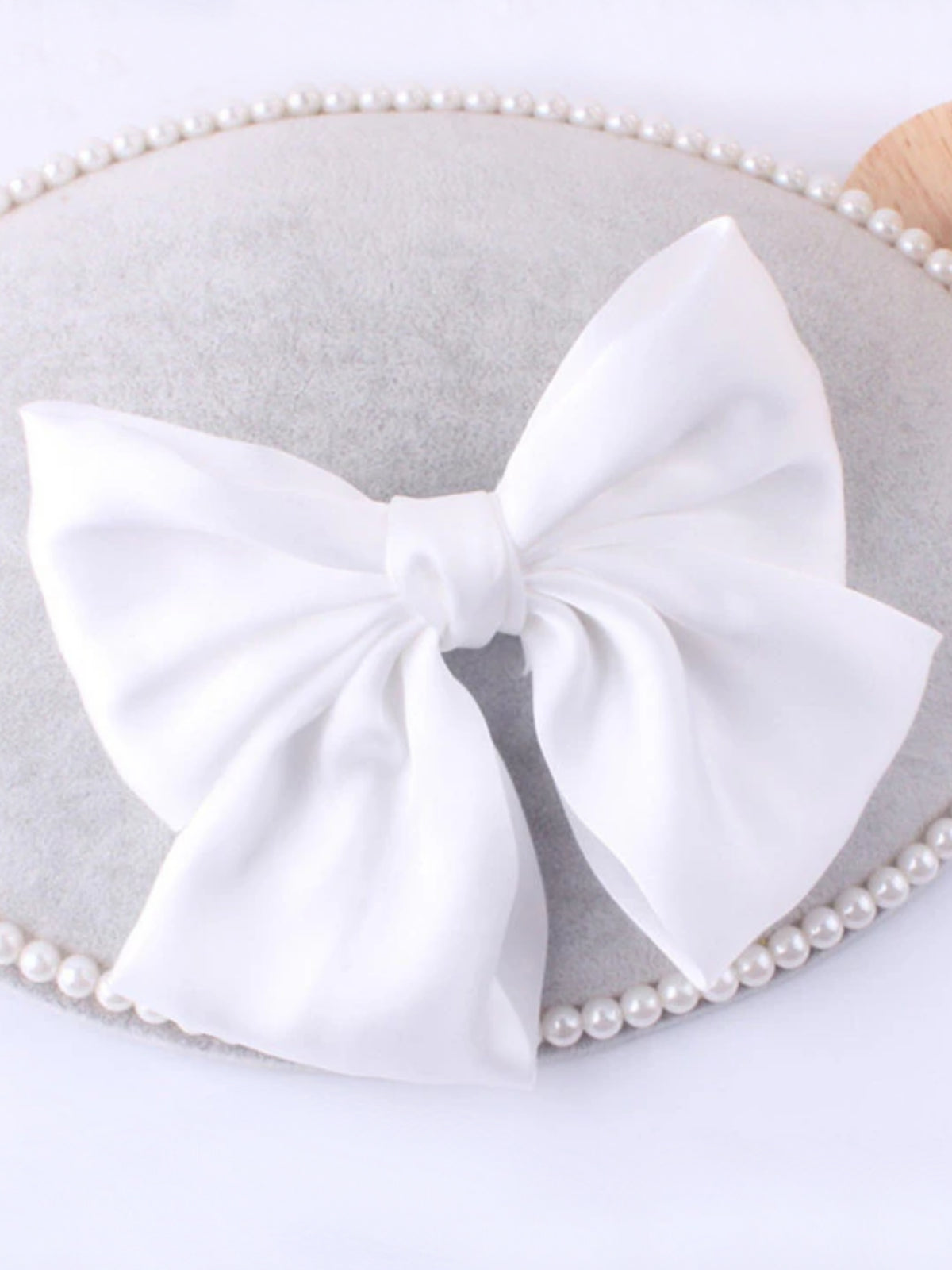 Girls School Accessories | Satin Hair Bow Clip | Mia Belle Girls