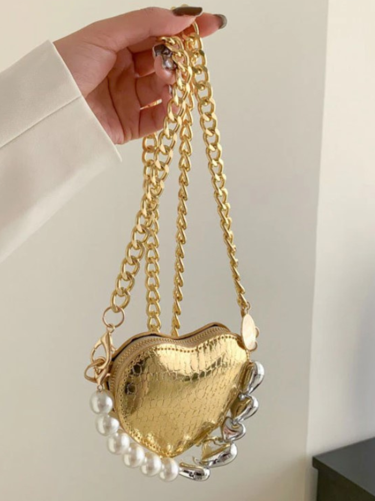Mia Belle Girls Metallic Heart Crossbody Bag | Girls Accessories