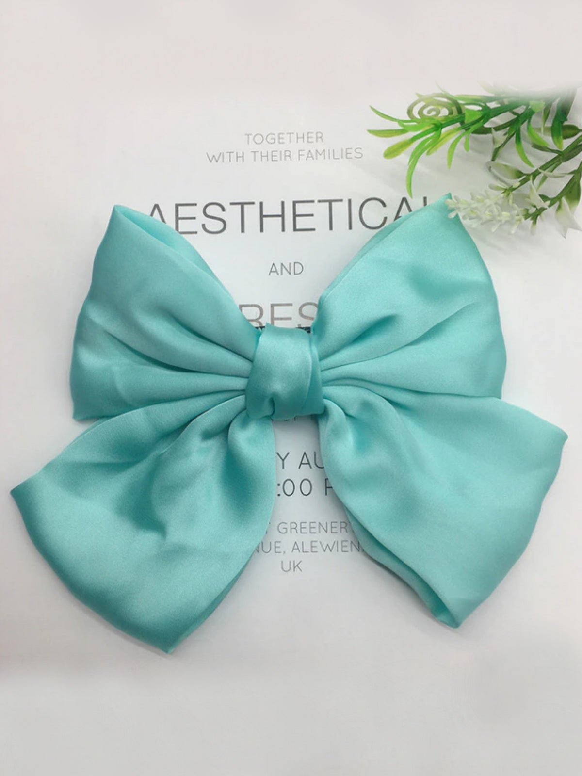 Girls School Accessories | Satin Hair Bow Clip | Mia Belle Girls