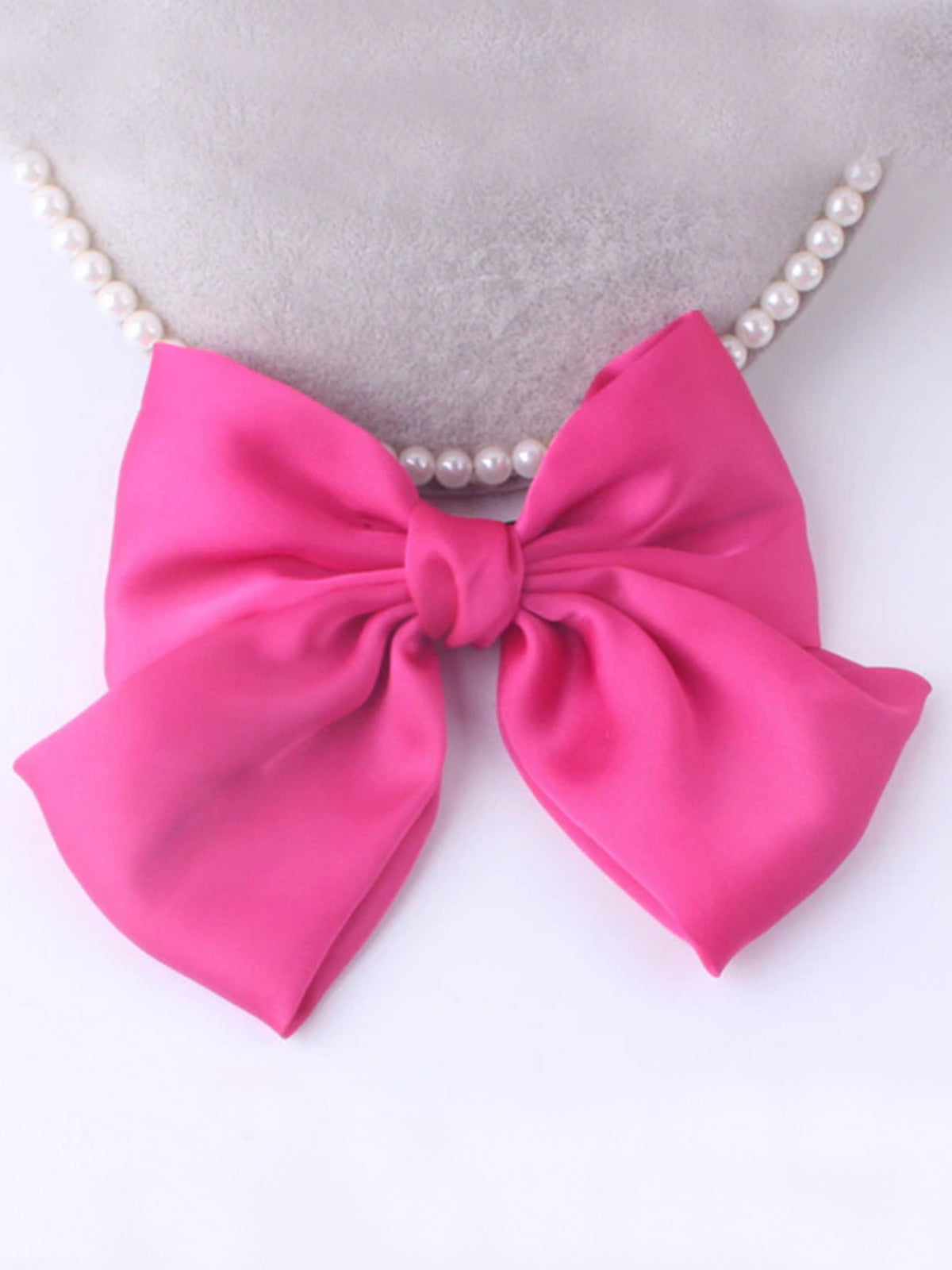 Girls School Accessories | Satin Hair Bow Clip | Mia Belle Girls