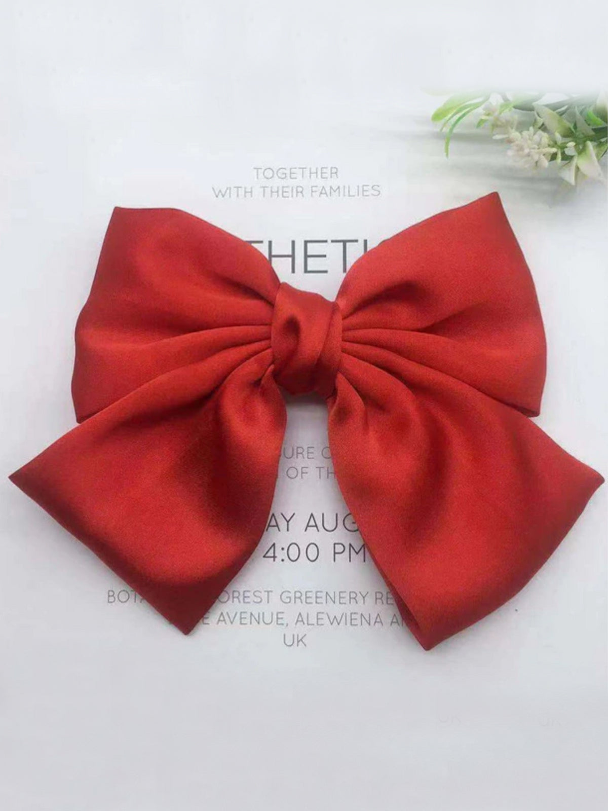 Girls School Accessories | Satin Hair Bow Clip | Mia Belle Girls