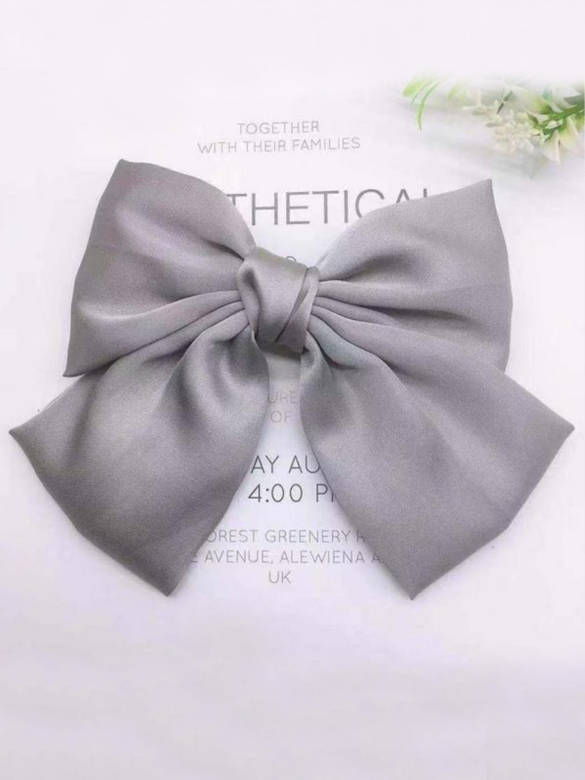 Girls School Accessories | Satin Hair Bow Clip | Mia Belle Girls