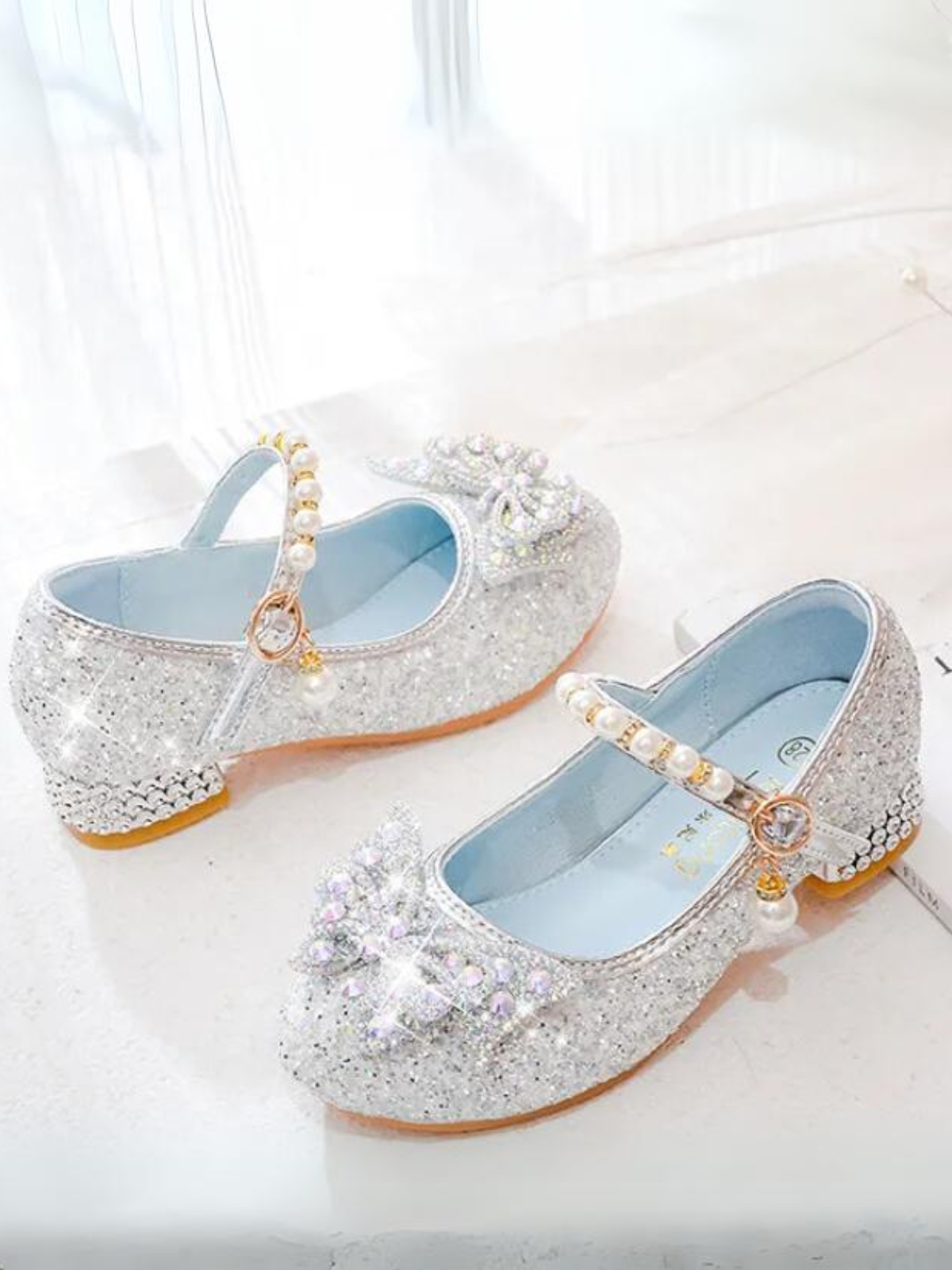 Mia Belle Girls Pearl Strap Mary Jane Shoes | Shoes By Liv & Mia