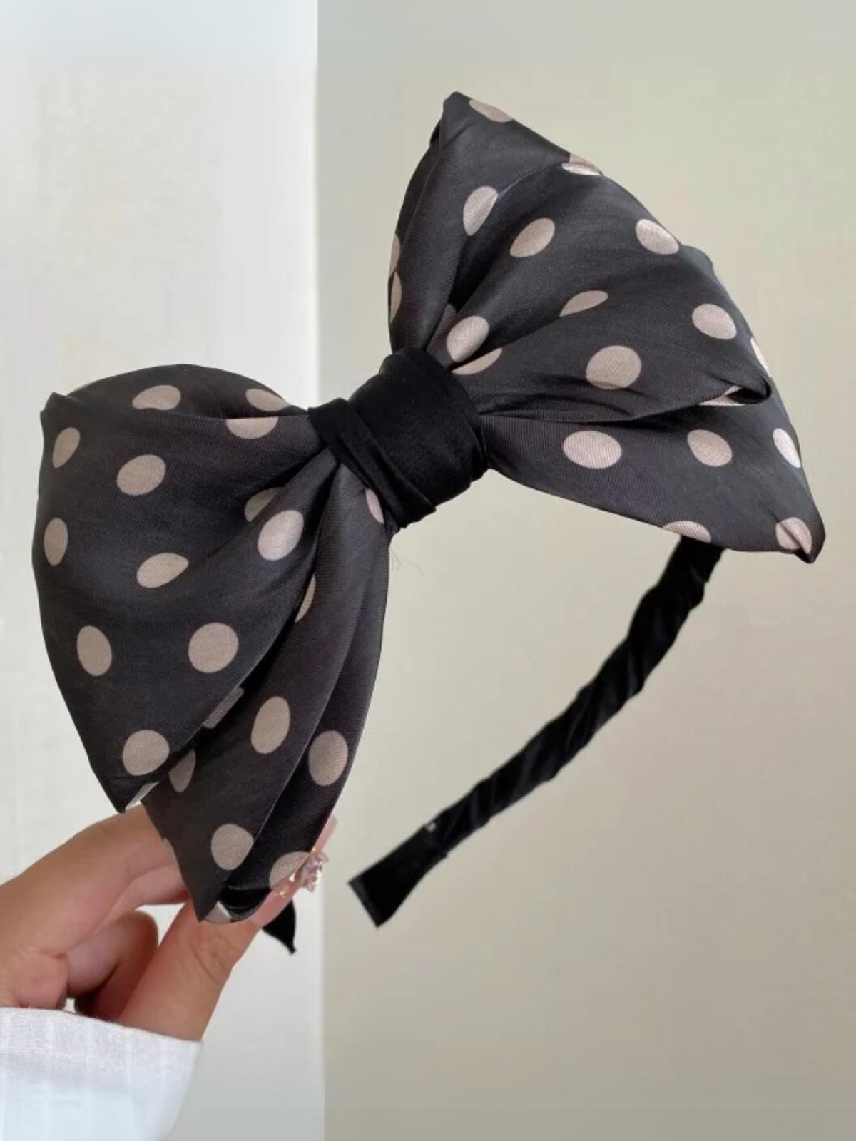 Mia Belle Girls Polka Dot Bow Headband | Girls Accessories