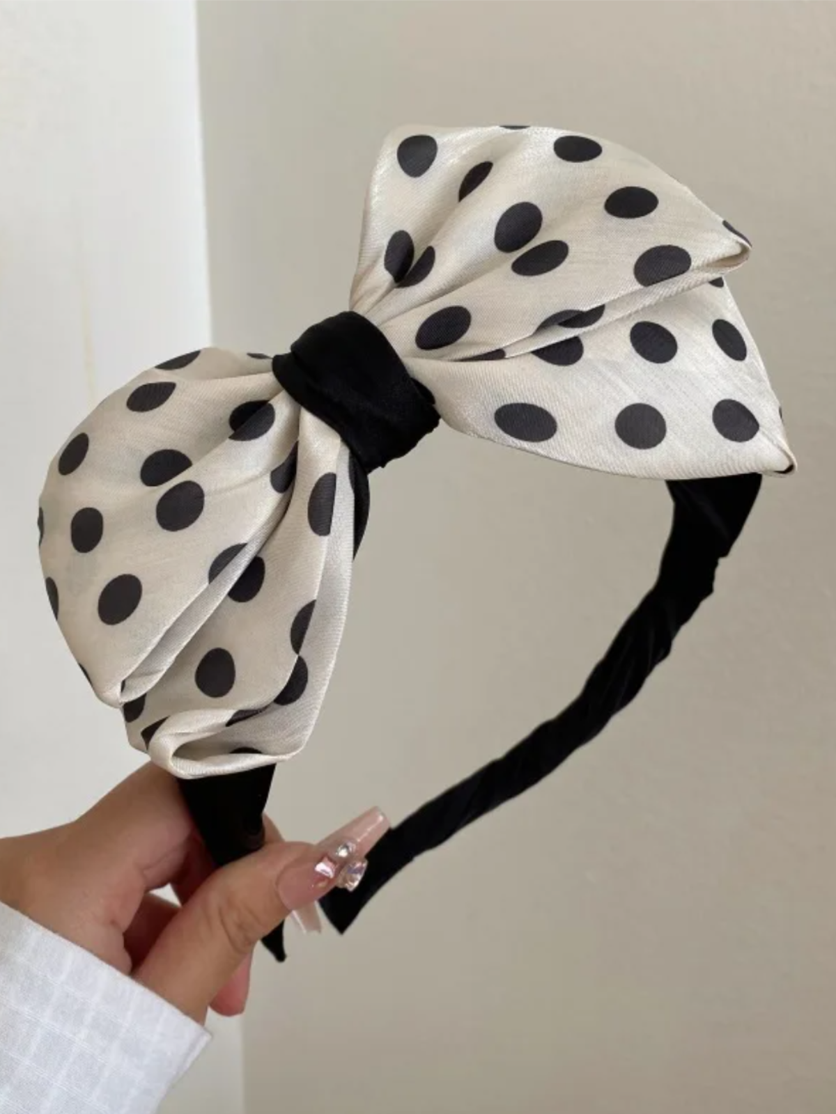 Mia Belle Girls Polka Dot Bow Headband | Girls Accessories