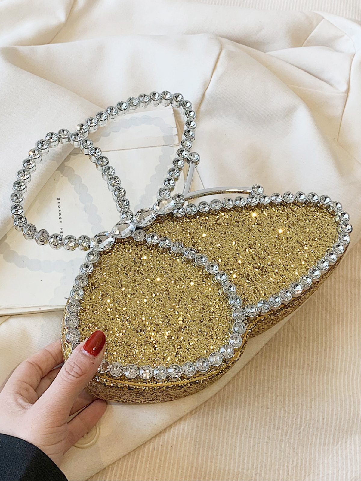Mia Belle Girls Crystal Butterfly Clutch Bag | Girls Accessories