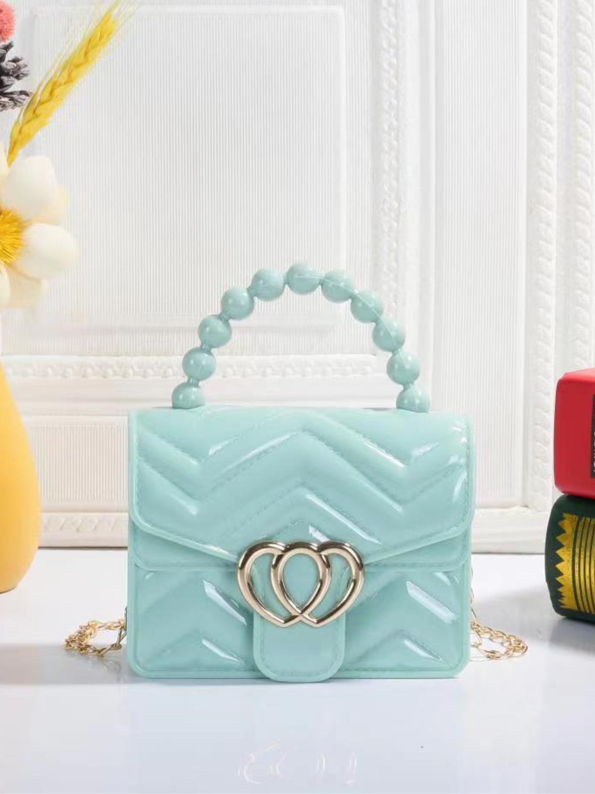 Mia Belle Girls Heart Flap Mini Handbag | Girls Accessories