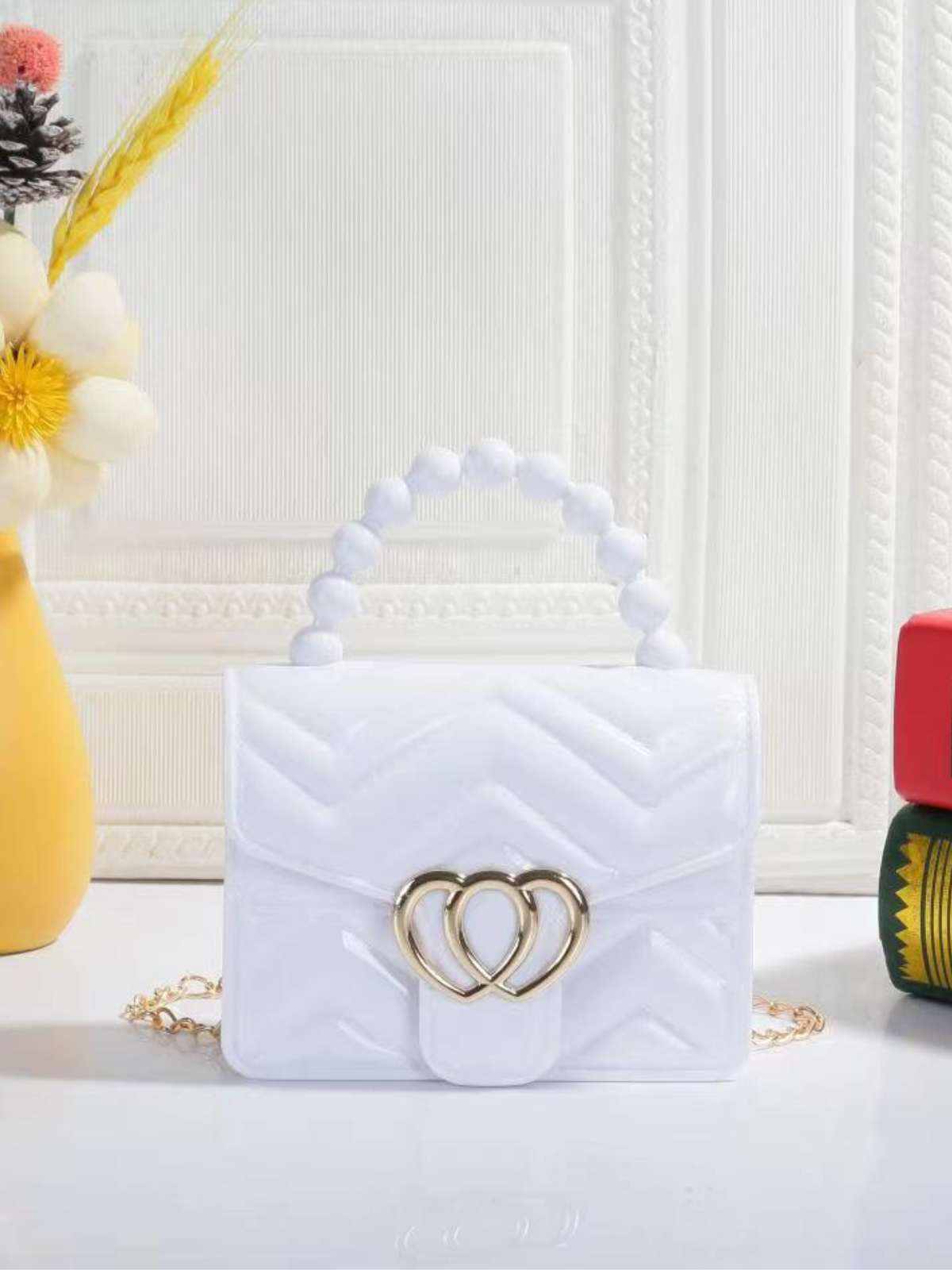Mia Belle Girls Heart Flap Mini Handbag | Girls Accessories