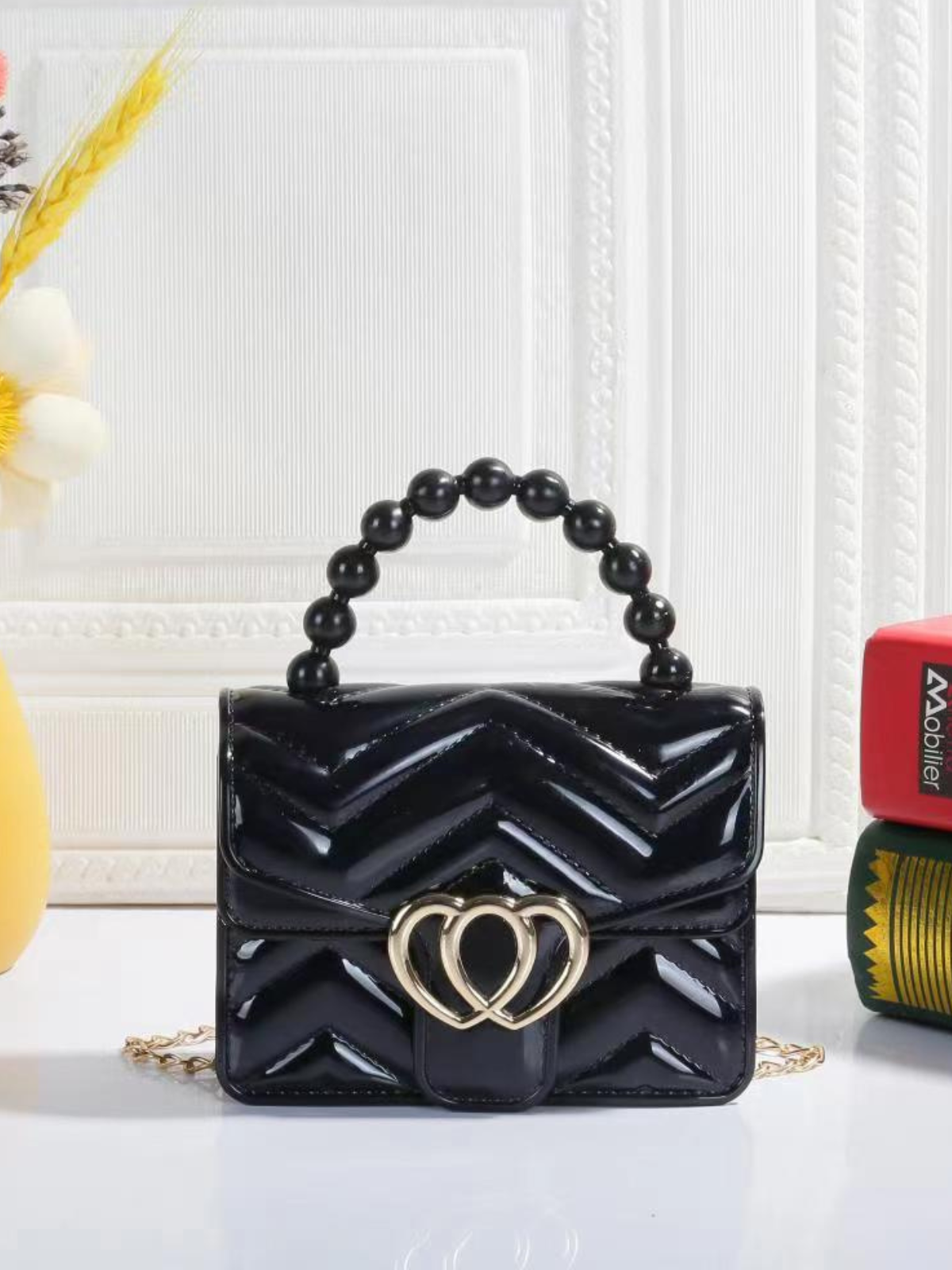 Mia Belle Girls Heart Flap Mini Handbag | Girls Accessories