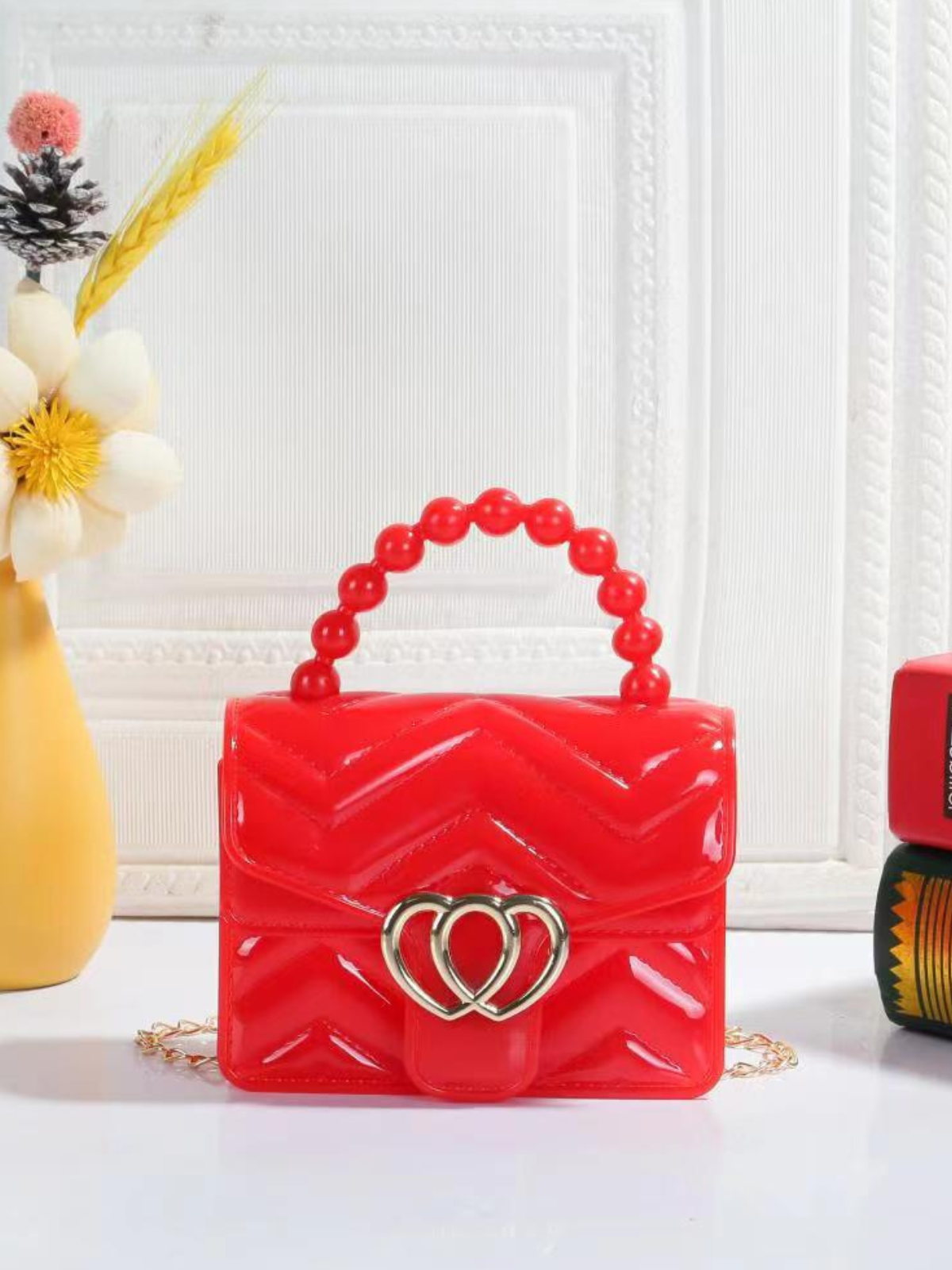 Mia Belle Girls Heart Flap Mini Handbag | Girls Accessories