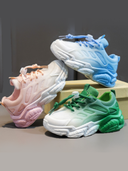Back To School Shoes | Gradient Secure Lace Sneakers | Mia Belle Girls