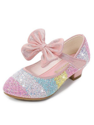 Shoes By Liv & Mia | Glitter Bow Mary Jane Heels
