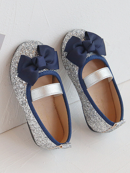Grace & Glam Glitter Bow Ballet Flats