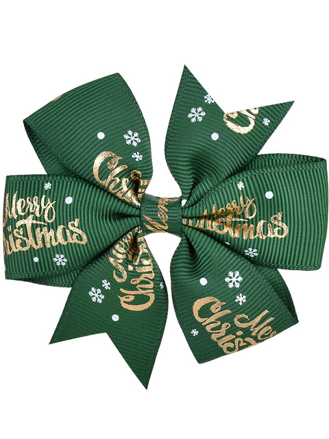 Girls Accessories | Festive Christmas Hair Bow Clips - Mia Belle Girls
