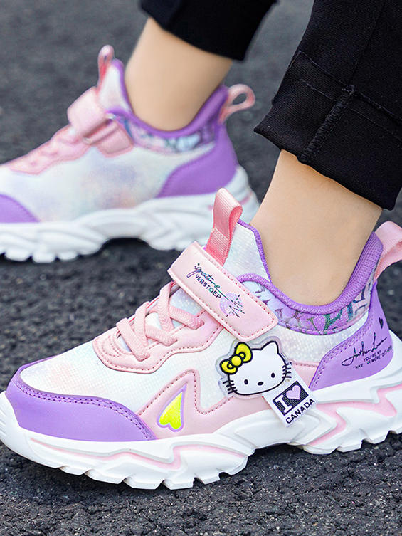 Back To School Shoes | Cute Kitten Shimmer Sneakers | Mia Belle Girls