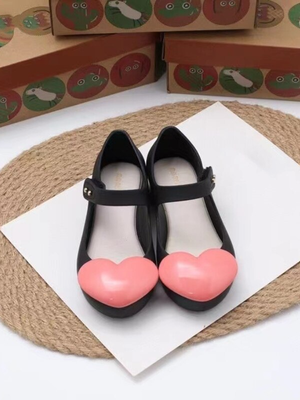 Toddler Shoes By Liv & Mia | Girls Boutique Big Heart Jelly Flats