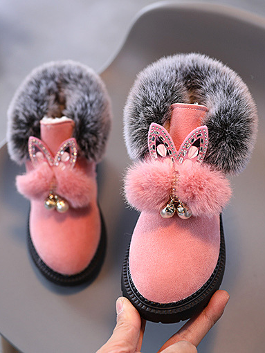 Shoes By Liv & Mia | Faux Fur Pom Pom Boots - Mia Belle Girls