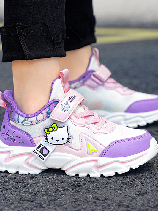 Back To School Shoes | Cute Kitten Shimmer Sneakers | Mia Belle Girls
