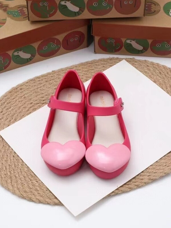Toddler Shoes By Liv & Mia | Girls Boutique Big Heart Jelly Flats