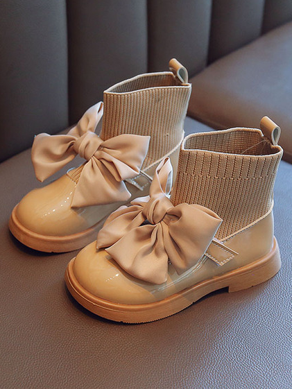 Shoes By Liv & Mia | Girls Satin Bow Sock Loafers | Boutique Shoes 