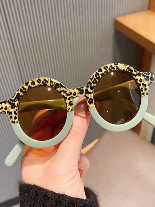 Girls Round Leopard Sunglasses