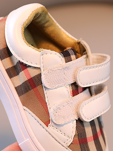 Posh Plaid Velcro Strap Sneakers