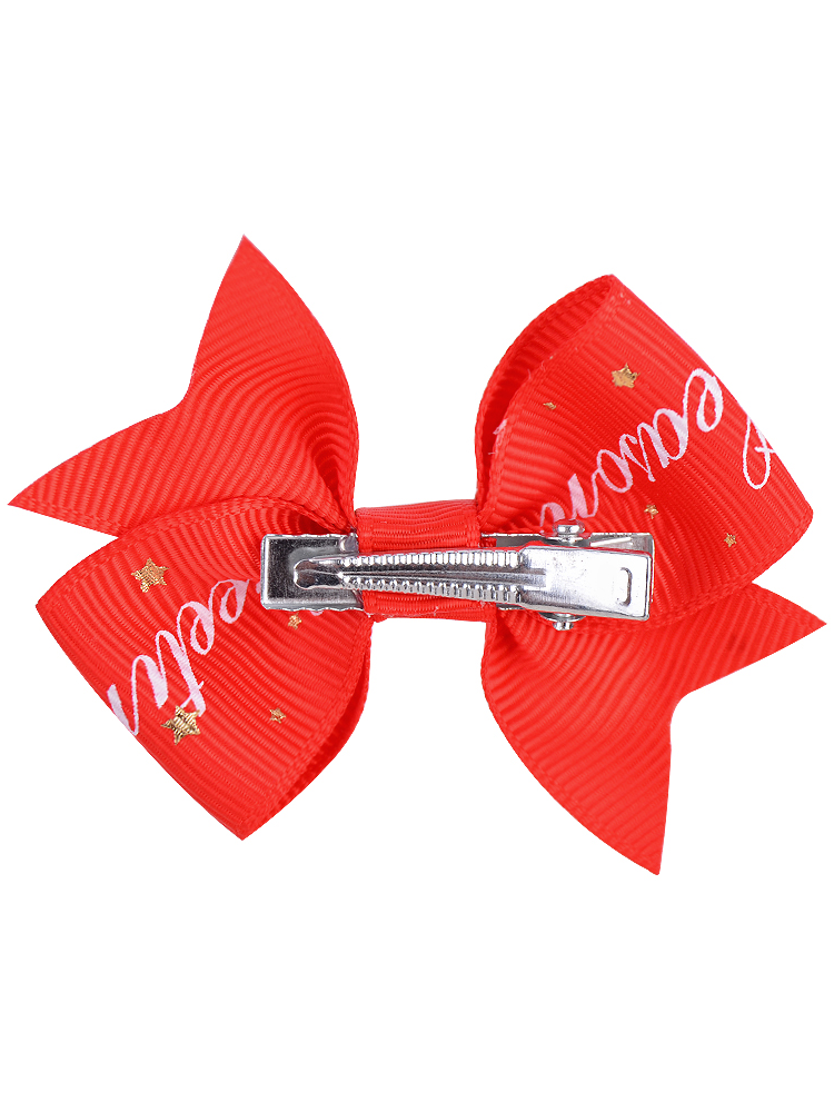 Girls Accessories | Christmas Ribbon Mini Hair Clips - Mia Belle Girls