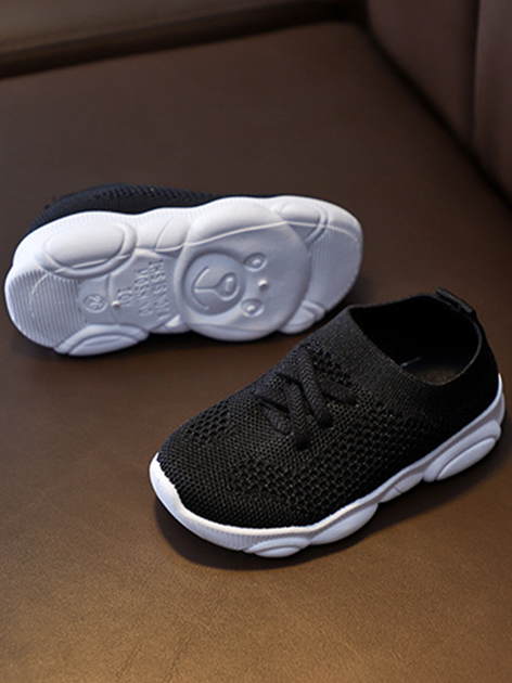 Girls Bear Bottom Antislip Casual Sneakers By Liv And Mia Black