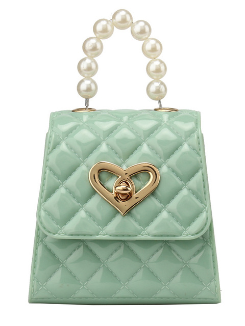 Little Girls Accessories | Patent Heart & Pearls Crossbody Purse