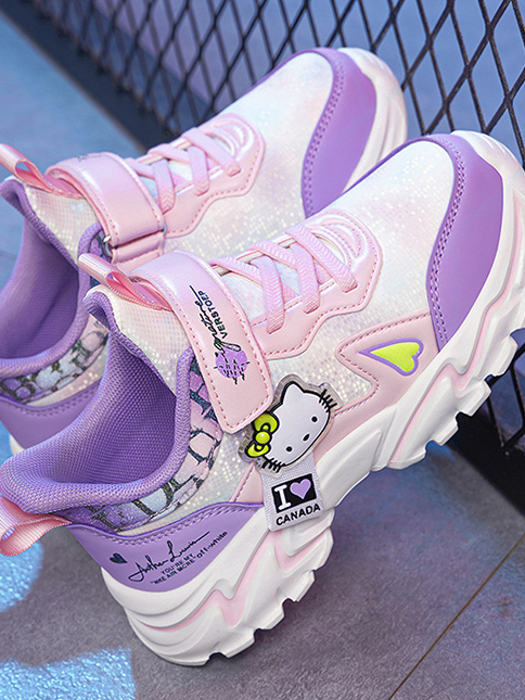 Back To School Shoes | Cute Kitten Shimmer Sneakers | Mia Belle Girls