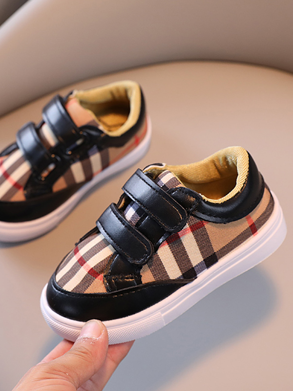 Posh Plaid Velcro Strap Sneakers