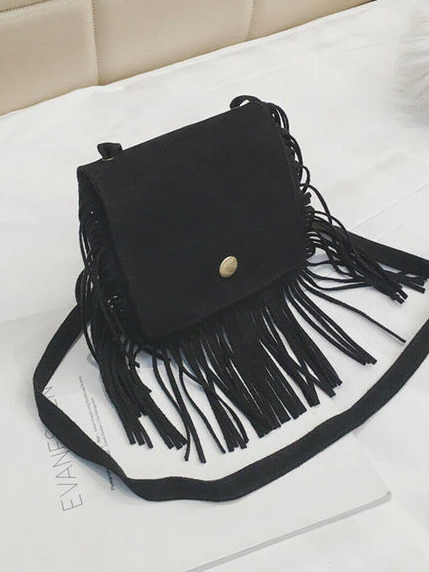 Little Girls Accessories | Sassy Suede Fringe Crossbody Bag