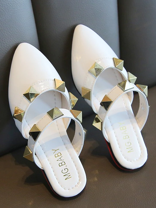 Shoes By Liv & Mia | Girls Studded Pointed Toe Flats