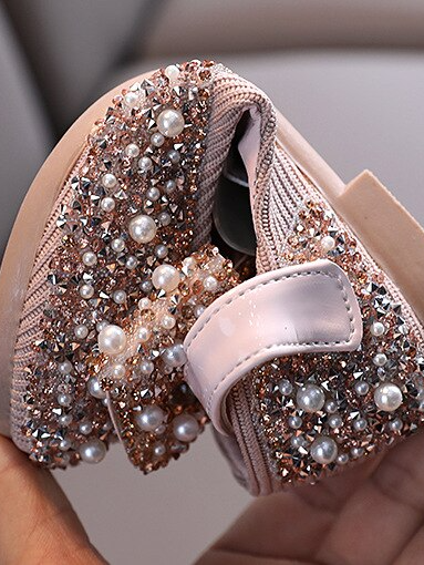 Girls Pearls 'N Rhinestones Ballerina Flats By Liv and Mia