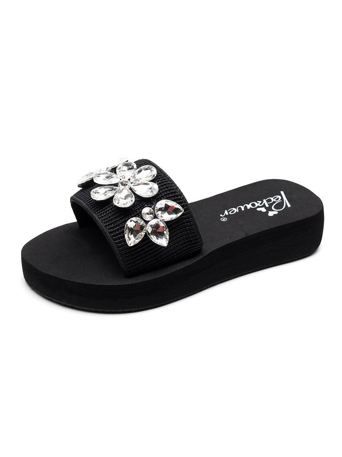 Shoes By Liv & Mia | Girls Rhinestone Embellished Flip Flops