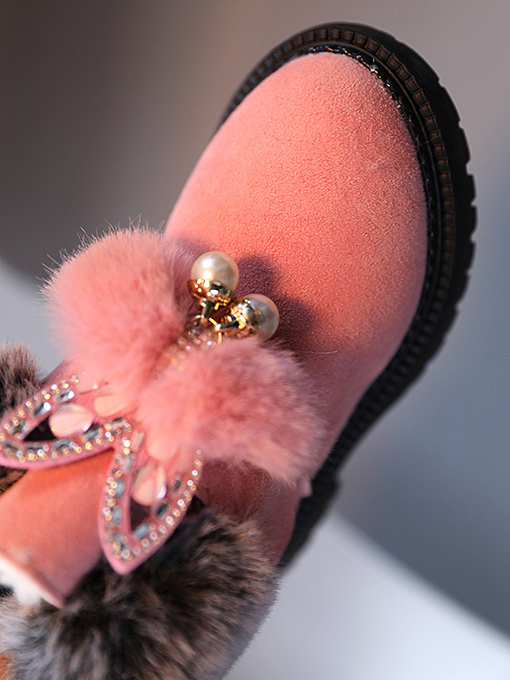Shoes By Liv & Mia | Faux Fur Pom Pom Boots - Mia Belle Girls