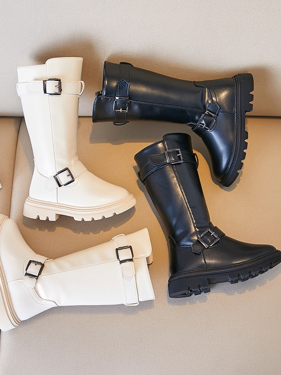 Shoes By Liv & Mia | Knee-High Buckle Boots | Boutique Boots For Girls