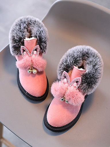 Shoes By Liv & Mia | Faux Fur Pom Pom Boots - Mia Belle Girls