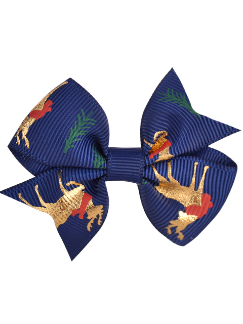 Girls Accessories | Christmas Ribbon Mini Hair Clips - Mia Belle Girls