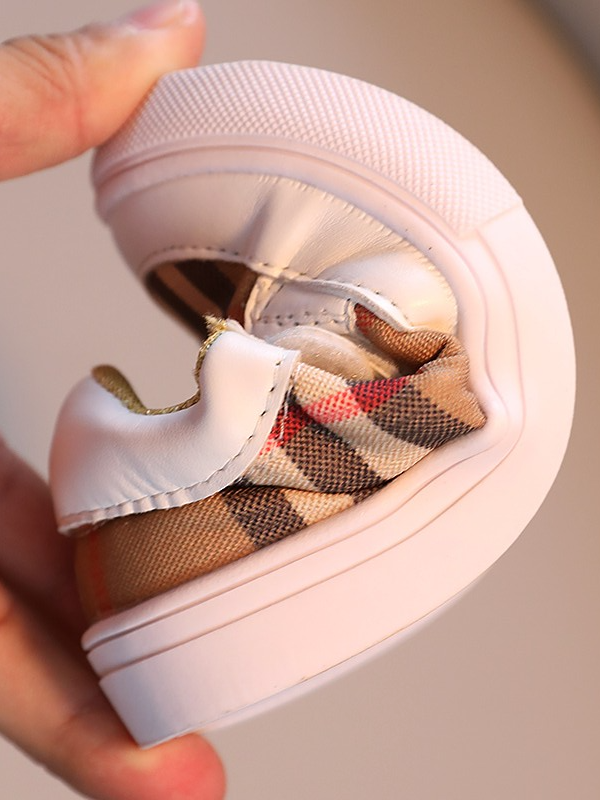 Posh Plaid Velcro Strap Sneakers
